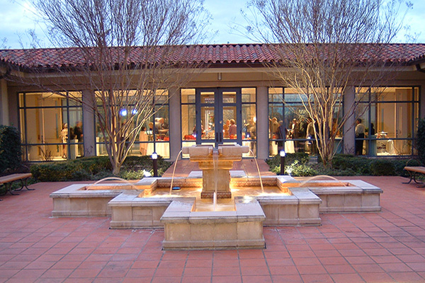 A fountain in the courtyard of the US Army Medical Museum.